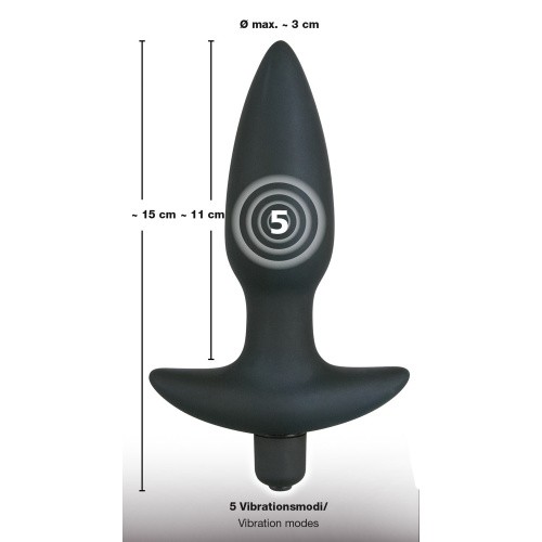 Orion Black Velvet Vibrating Plug Medium анальная пробка с вибрацией, 15х3 см (M)